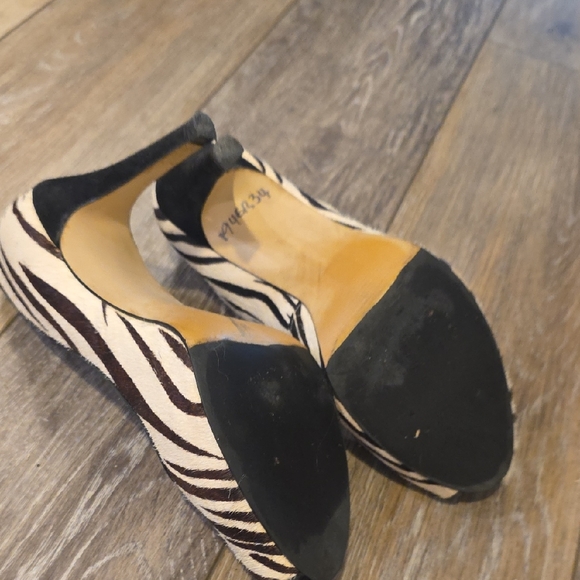 GUESS Animal Print Peep Toe Heels - Picture 6 of 7